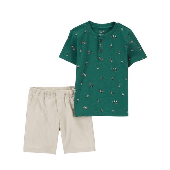 Carter's Other - 🏝️Carter's Toddler Boy 2 Piece Safari Animals Shirt & Short Set Size 2T